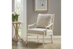 Lantry Cream Accent Chair -Furniluxe 302780 natural wood accent chair room 85