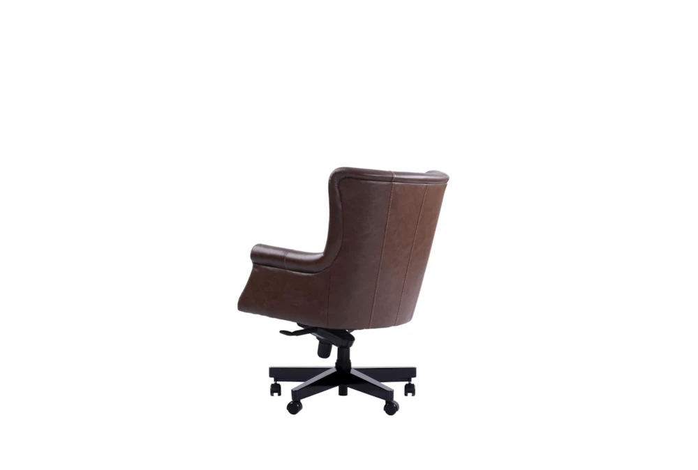 Beau Brown Leather Office Chair 6 Beau Brown Leather Office Chair - Image 4