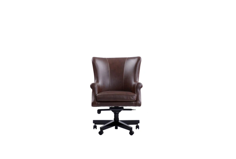 Beau Brown Leather Office Chair 3 Beau Brown Leather Office Chair