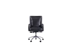 Edgar Black Leather Office Chair