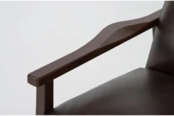 Darius Push Back Recliner -Furniluxe 303906 brown leather push back detail 46