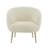Shiloh Faux Sheepskin Accent Chair -Furniluxe 304089 white faux fur accent chair signature 05