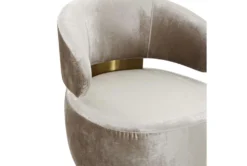 Marilyn Champagne Velvet Swivel Accent Chair -Furniluxe 304120 beige fabric accent chair detail 44