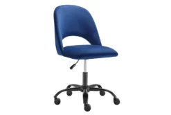 Superba Blue Office Chair With Black Base -Furniluxe 304210 blue fabric office chair detail 45