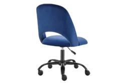 Superba Blue Office Chair With Black Base -Furniluxe 304210 blue fabric office chair detail 47