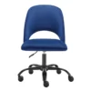 Superba Blue Office Chair With Black Base -Furniluxe 304210 blue fabric office chair signature 01