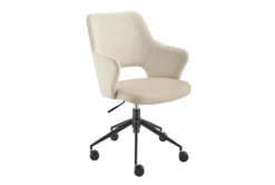 Furniluxe -Furniluxe 304218 beige leather office chair detail 44