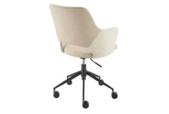 Valita Ivory Faux Leather & Fabric Office Chair -Furniluxe 304218 beige leather office chair detail 46