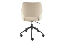 Valita Ivory Faux Leather & Fabric Office Chair -Furniluxe 304218 beige leather office chair detail 47