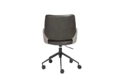 Mayfield Light Gray Fabric & Dark Gray Faux Leather Office Chair -Furniluxe 304221 grey leather office chair detail 47