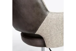 Mayfield Light Gray Fabric & Dark Gray Faux Leather Office Chair -Furniluxe 304221 grey leather office chair detail 49