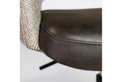 Mayfield Light Gray Fabric & Dark Gray Faux Leather Office Chair -Furniluxe 304221 grey leather office chair detail 50