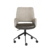 Mayfield Light Gray Fabric & Dark Gray Faux Leather Office Chair -Furniluxe 304221 grey leather office chair signature 01