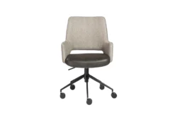 Mayfield Light Gray Fabric & Dark Gray Faux Leather Office Chair