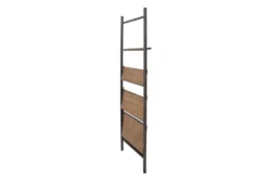 Fairway Dark Brown Wood Industrial 77" Bookcase -Furniluxe 304342 brown wood bookcase material 76