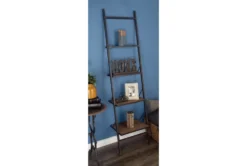 Fairway Dark Brown Wood Industrial 77" Bookcase -Furniluxe 304342 brown wood bookcase room 85