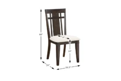 Maynard Dark Brown Dining Chair Set Of 2 -Furniluxe 304366 brown wood dining chair detail 44