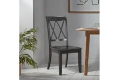 Delmar Black Dining Chair Set Of 2 -Furniluxe 304367 black wood dining chair room 86