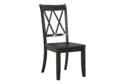 Delmar Black Dining Chair Set Of 2 -Furniluxe 304367 black wood dining chair side 14