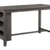 Fideo Grey 60" Counter Height Table -Furniluxe 304385 grey wood counter height table signature 01