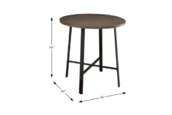 Betmar Round 36" Counter Height Table -Furniluxe 304389 brown wood counter height table detail 44