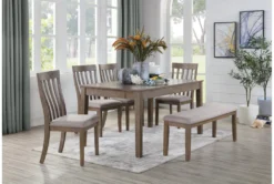 Gilman Brown Dining Chair Set Of 2 -Furniluxe 304392 brown wood dining chair room 85