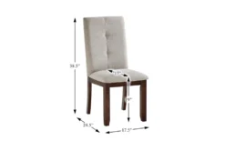 Zoey Side Chair Set Of 2 -Furniluxe 304396 brown wood dining chair detail 44