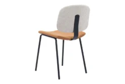 Modern Two Tone Beige Dining Chair Set Of 2 -Furniluxe 304447 beige metal dining chair detail 47