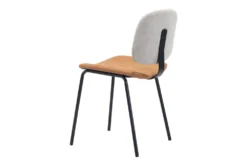 Modern Two Tone Beige Dining Chair Set Of 2 -Furniluxe 304447 beige metal dining chair detail 48