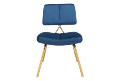 Contemporary Blue Dining Chair Set Of 2 -Furniluxe 304456 blue metal dining chair detail 45