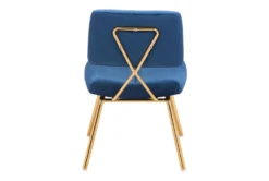 Contemporary Blue Dining Chair Set Of 2 -Furniluxe 304456 blue metal dining chair detail 48