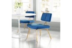 Contemporary Blue Dining Chair Set Of 2 -Furniluxe 304456 blue metal dining chair room 85