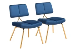 Contemporary Blue Dining Chair Set Of 2