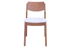 Modern Light Grey And Walnut Dining Chair -Furniluxe 304469 grey wood dining chair detail 45