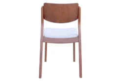 Modern Light Grey And Walnut Dining Chair -Furniluxe 304469 grey wood dining chair detail 46