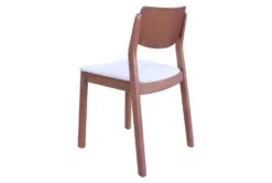 Modern Light Grey And Walnut Dining Chair -Furniluxe 304469 grey wood dining chair detail 50