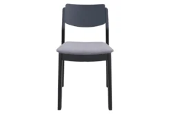 Modern Grey & Black Dining Chair Set Of 2 -Furniluxe 304470 grey wood dining chair detail 45