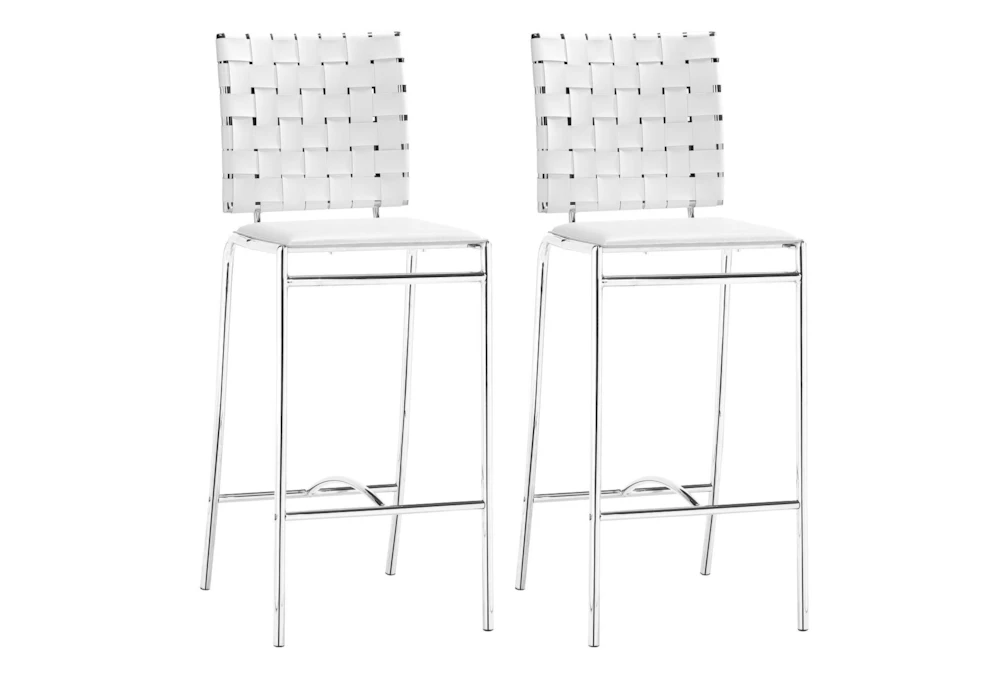 Woven White Counter Bar Stool Set Of 2 3 Woven White Counter Bar Stool Set Of 2