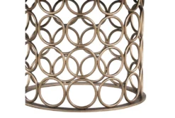 Tina Brass 55" Round Dining Table -Furniluxe 304603 brown wood dining table detail 46