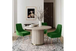 Trix Green Velvet Dining Chair -Furniluxe 304619 green fabric dining chair room 88