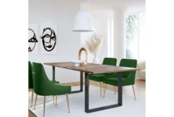 Trix Green Velvet Dining Chair -Furniluxe 304619 green fabric dining chair room 89