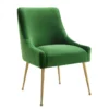 Trix Green Velvet Dining Chair -Furniluxe 304619 green fabric dining chair signature 03