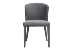 Marry Grey Velvet Dining Chair -Furniluxe 304624 grey fabric dining chair front 02