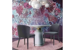 Marry Grey Velvet Dining Chair -Furniluxe 304624 grey fabric dining chair room 87