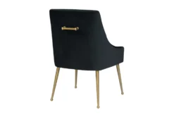 Trix Black Velvet Dining Chair -Furniluxe 304630 black fabric dining chair back 82