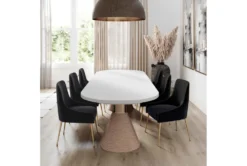 Trix Black Velvet Dining Chair -Furniluxe 304630 black fabric dining chair room 85