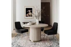 Trix Black Velvet Dining Chair -Furniluxe 304630 black fabric dining chair room 86