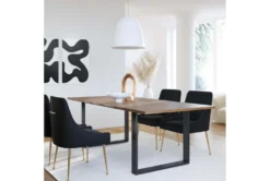 Trix Black Velvet Dining Chair -Furniluxe 304630 black fabric dining chair room 87