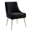 Trix Black Velvet Dining Chair -Furniluxe 304630 black fabric dining chair signature 03