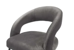 Rishi Grey Velvet Dining Chair -Furniluxe 304631 grey fabric dining chair detail 45